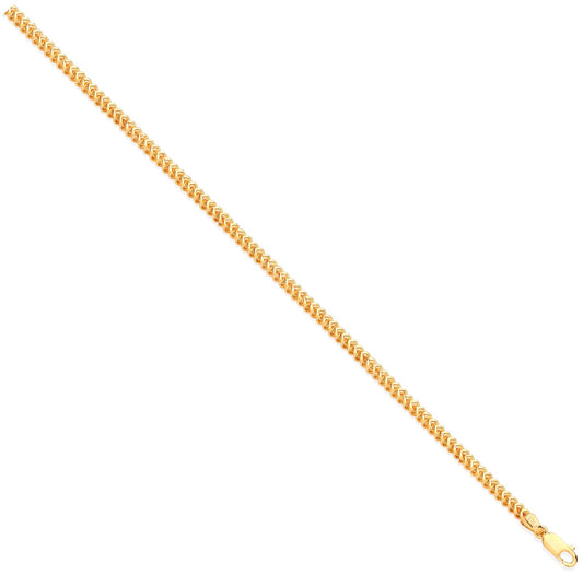 Yellow Gold Franco 4mm Hollow Chain