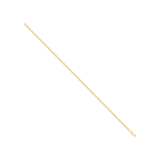 14ct Yellow Gold Hollow Flat Anchor 2.4mm Chain