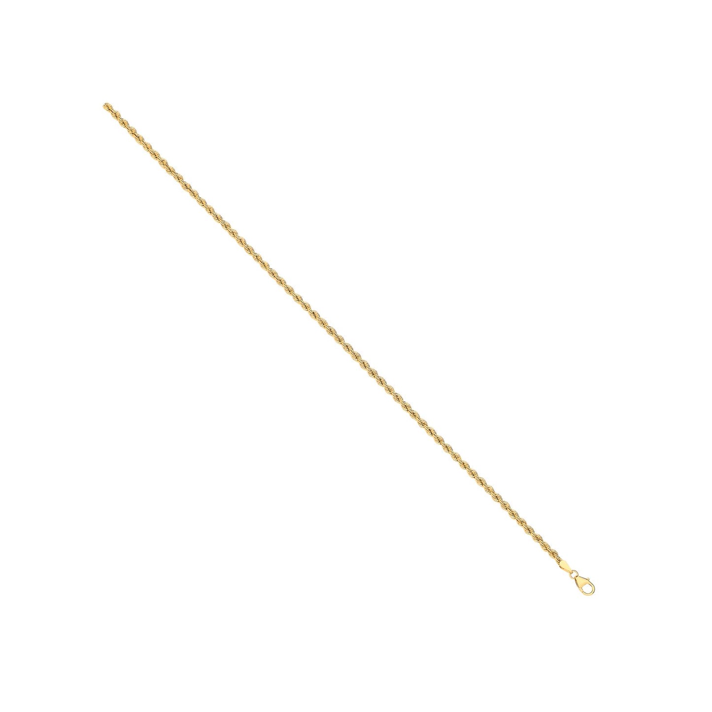 14ct Yellow Gold Hollow Rope 2.7mm Chain