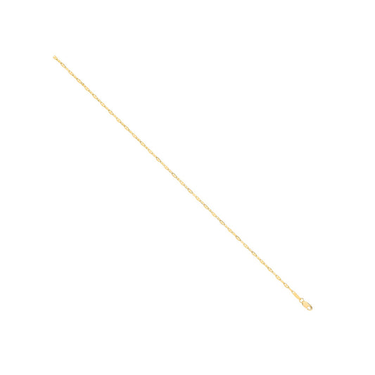 14ct Yellow Gold Hollow Shiny Anchor 2.2mm Chain