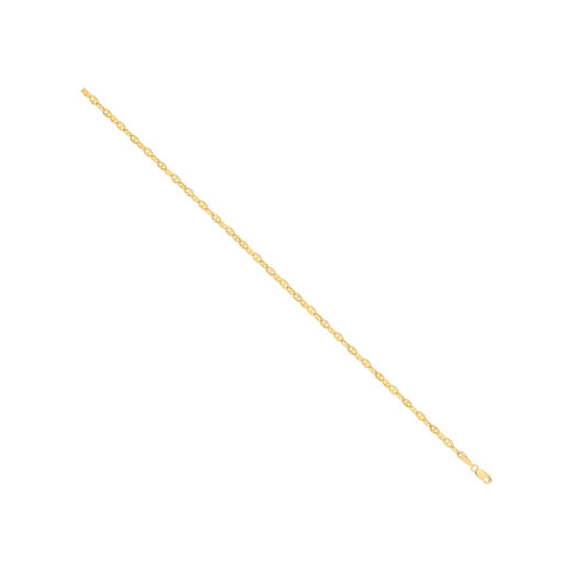 14ct Yellow Gold Hollow Shiny Anchor 3.3mm Chain