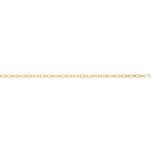 Yellow Gold Hollow 7mm Anchor/marine Chain
