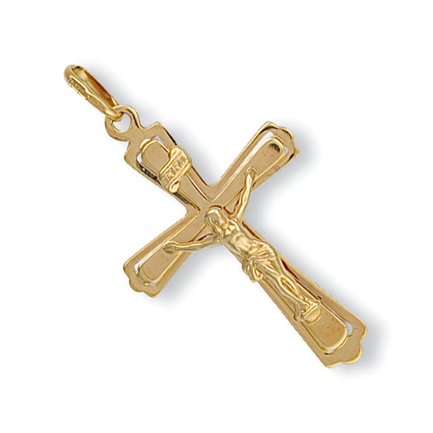 Yellow Gold Cut Out Crucifix