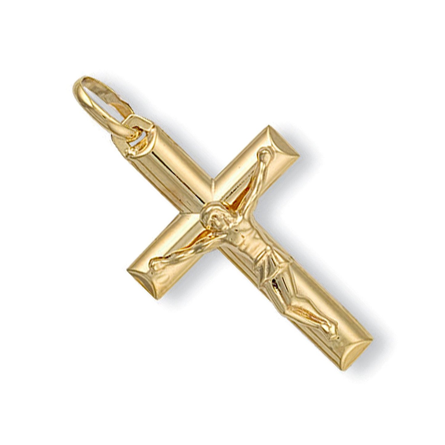 Yellow Gold Tubed Crucifix