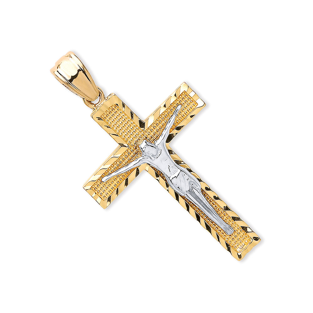Yellow & White Gold Crucifix