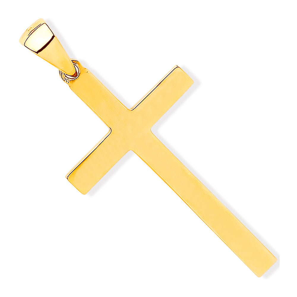 Yellow Gold Solid Plain Cross