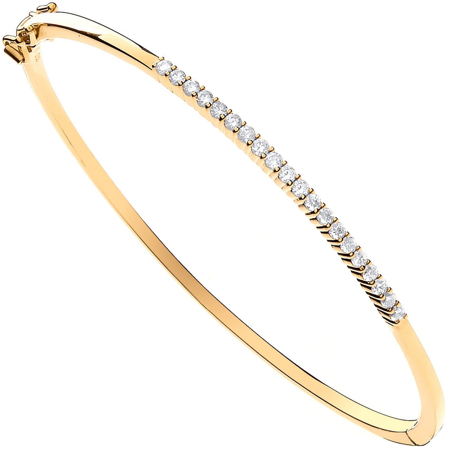 9ct Yellow Gold 0.50ctw Diamond Bangle - Luxury Watch - Certified Authentic - Swiss Made – Luxury Watch by Imperial Ti