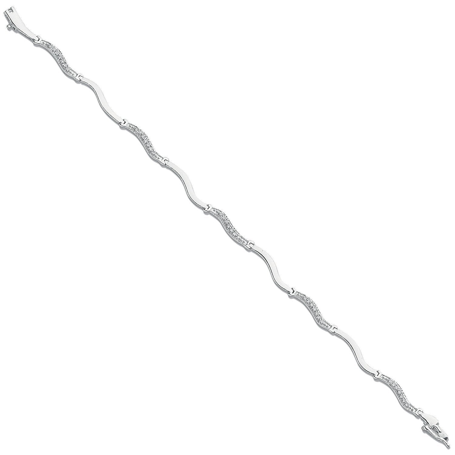 9ct White Gold 0.28ct Diamond Bracelet - Fine Bracelet - Certified Authentic - Swiss Made – Luxury Jewellery by Imperi