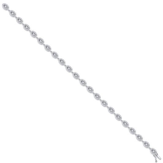 18ct White Gold 2.35ct G-vs Diamond Bracelet