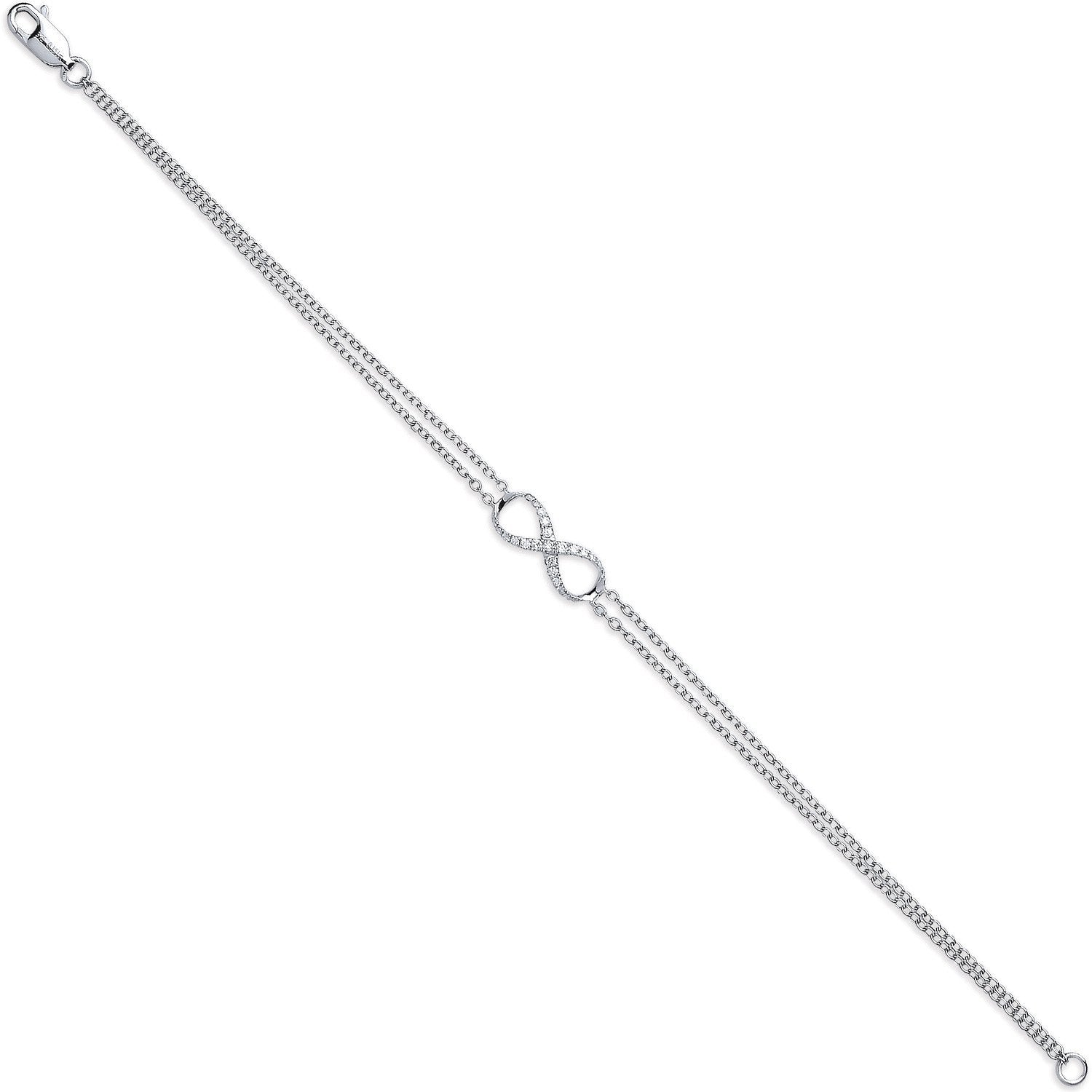 9ct White Gold 0.15ct Diamond Bracelet - Fine Bracelet - Certified Authentic - Swiss Made – Luxury Jewellery by Imperi