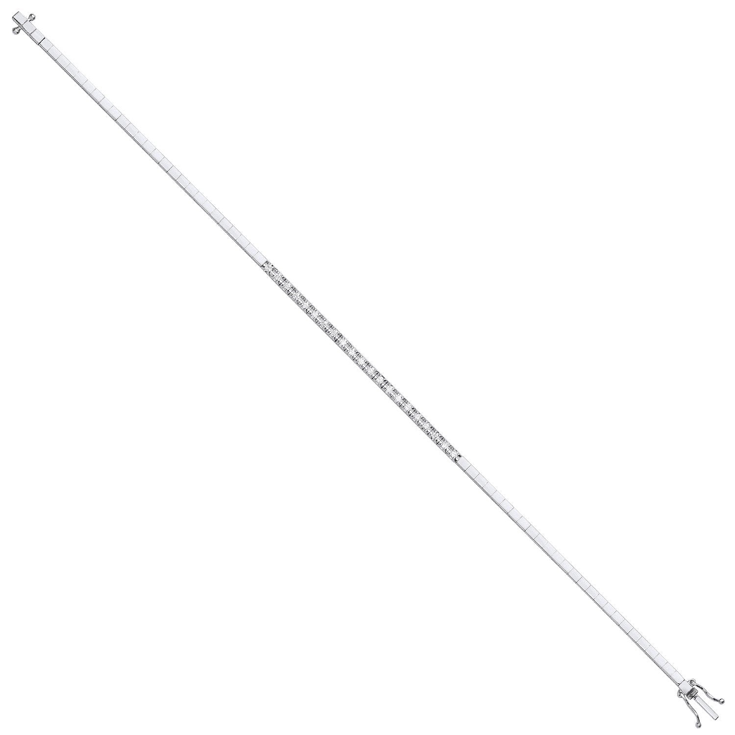 9ct White Gold Half Eternity 0.33ct Tennis Bracelet - Fine Bracelet - Certified Authentic – Luxury Jewellery by Imperi