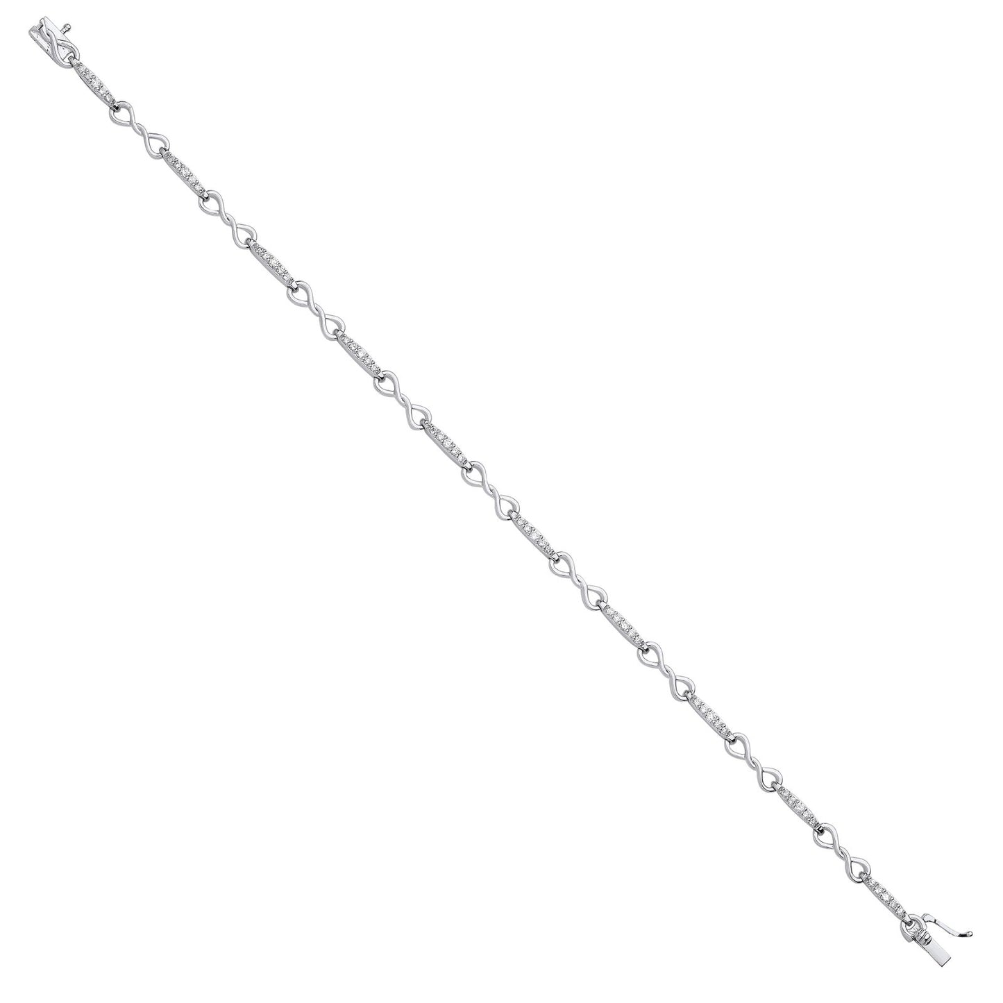 9ct White Gold Bracelet 0.50ct Diamonds - Fine Bracelet - Certified Authentic - Swiss Made – Luxury Jewellery by Imper