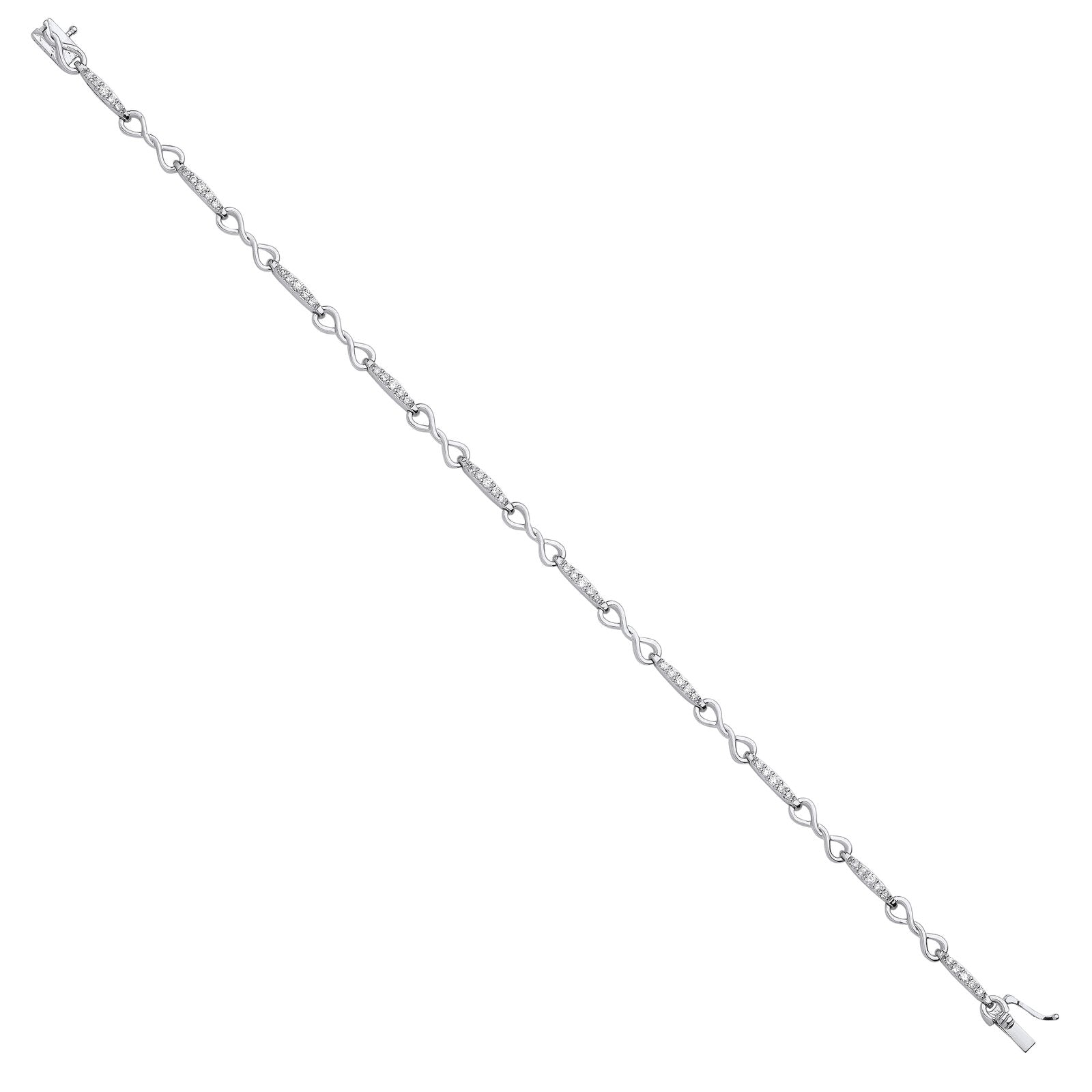 9ct White Gold Bracelet 0.50ct Diamonds - Fine Bracelet - Certified Authentic - Swiss Made – Luxury Jewellery by Imper