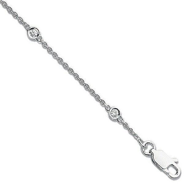 9ct White Gold Diamond by the Yard Bracelet 0.20ctw - Fine Bracelet - Certified Authentic – Luxury Jewellery by Imperi
