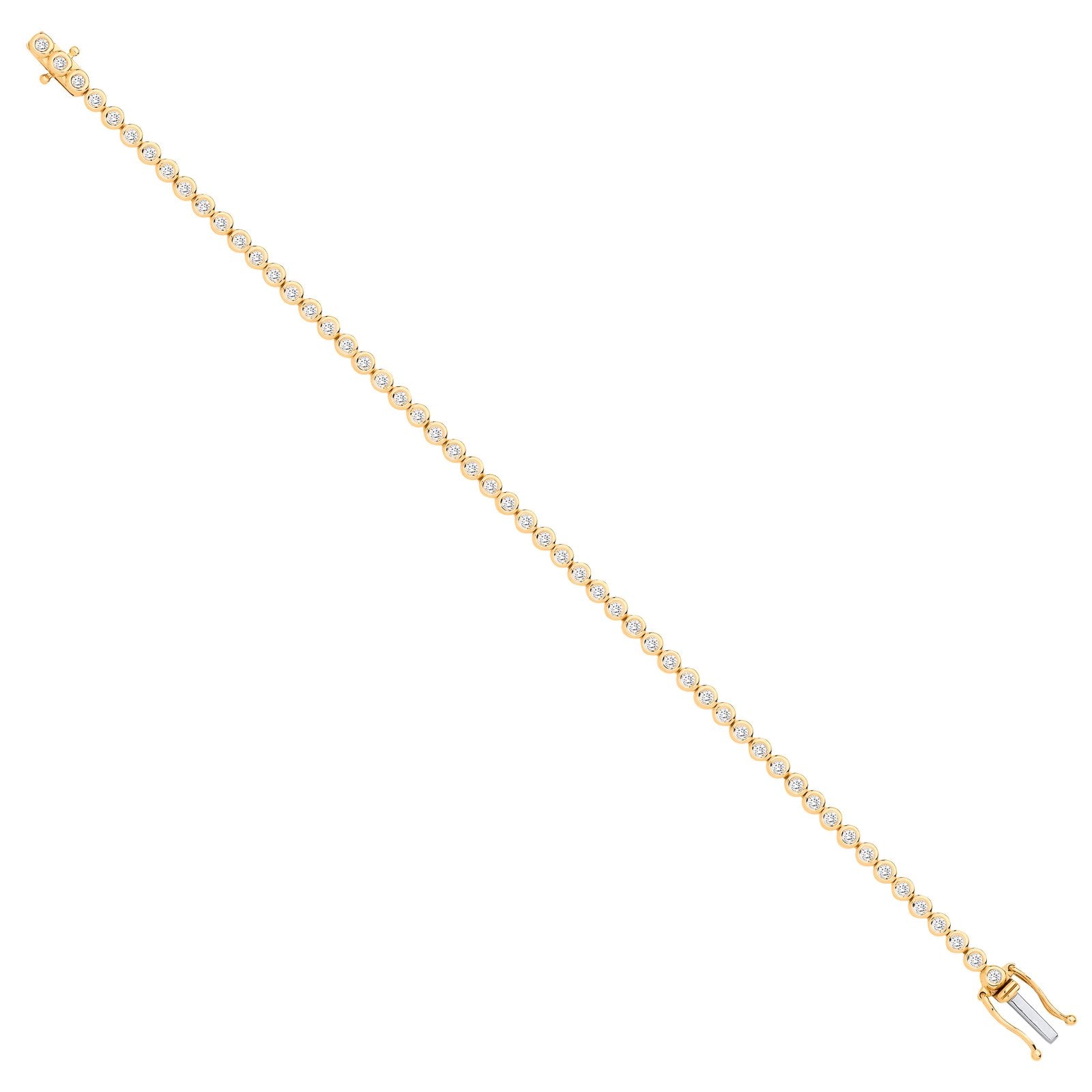 9ct Yellow Gold 1.00ctw Tennis Bracelet - Fine Bracelet - Certified Authentic - Swiss Made – Luxury Jewellery by Imper