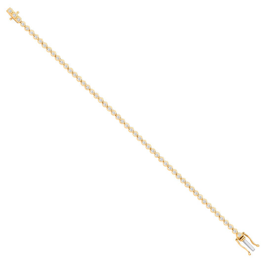 9ct Yellow Gold 1.00ctw Tennis Bracelet - Fine Bracelet - Certified Authentic - Swiss Made – Luxury Jewellery by Imper