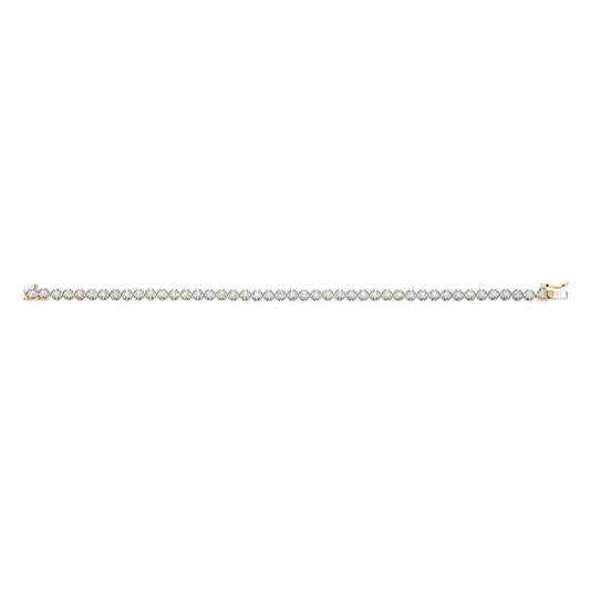 18ct Yellow Gold 5.00ct Diamond Tennis Bracelet