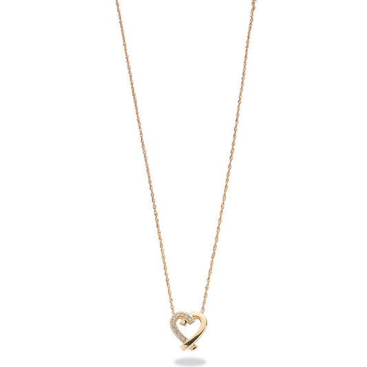 9ct Yellow Gold 0.05ct Diamond Heart Pendant with 18in/45cm Chain - Fine Necklace - Certified – Luxury Jewellery by Im