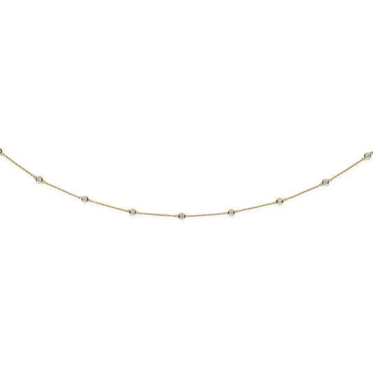 18ct Yellow Gold 2.00ct Diamond By The Yard Necklace (36in/91cm) Chain