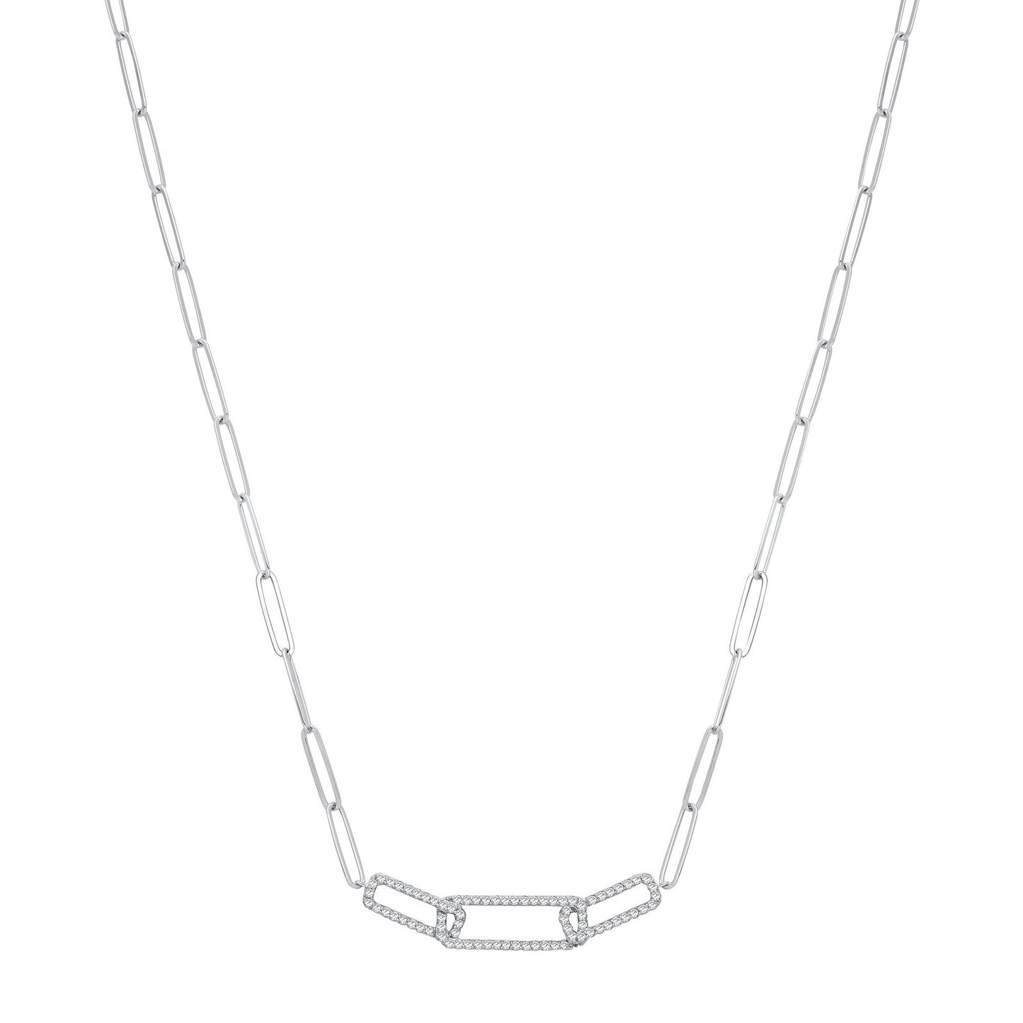 9ct White Gold 0.35ctw Necklace - Fine Necklace - Certified Authentic - Swiss Made - UK Stock – Luxury Jewellery by Im