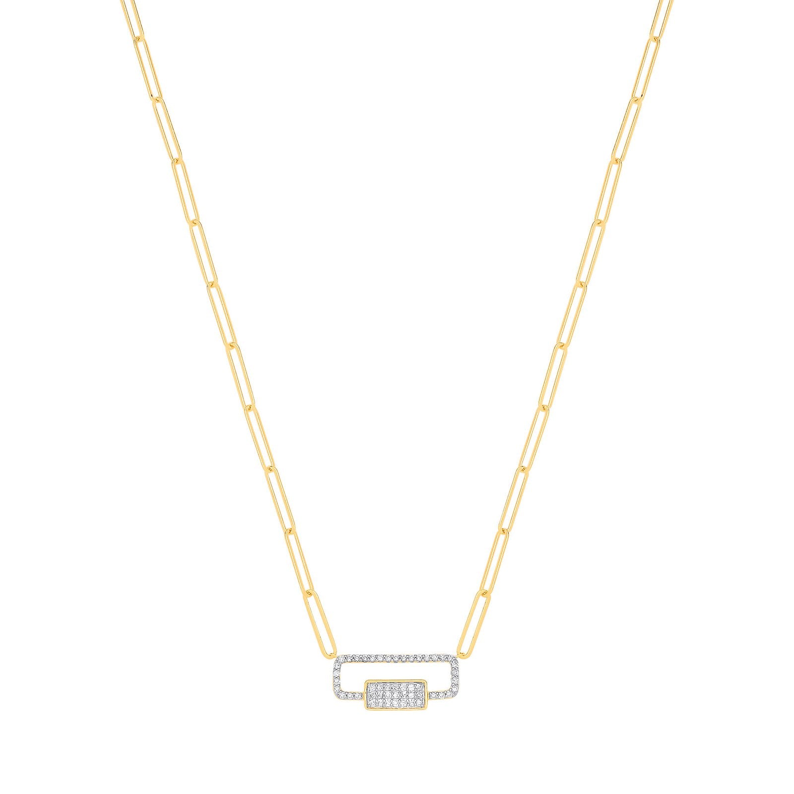 9ct Yellow Gold 0.22ctw (Chain 17") - Fine Necklace - Certified Authentic - Swiss Made – Luxury Jewellery by Imperial
