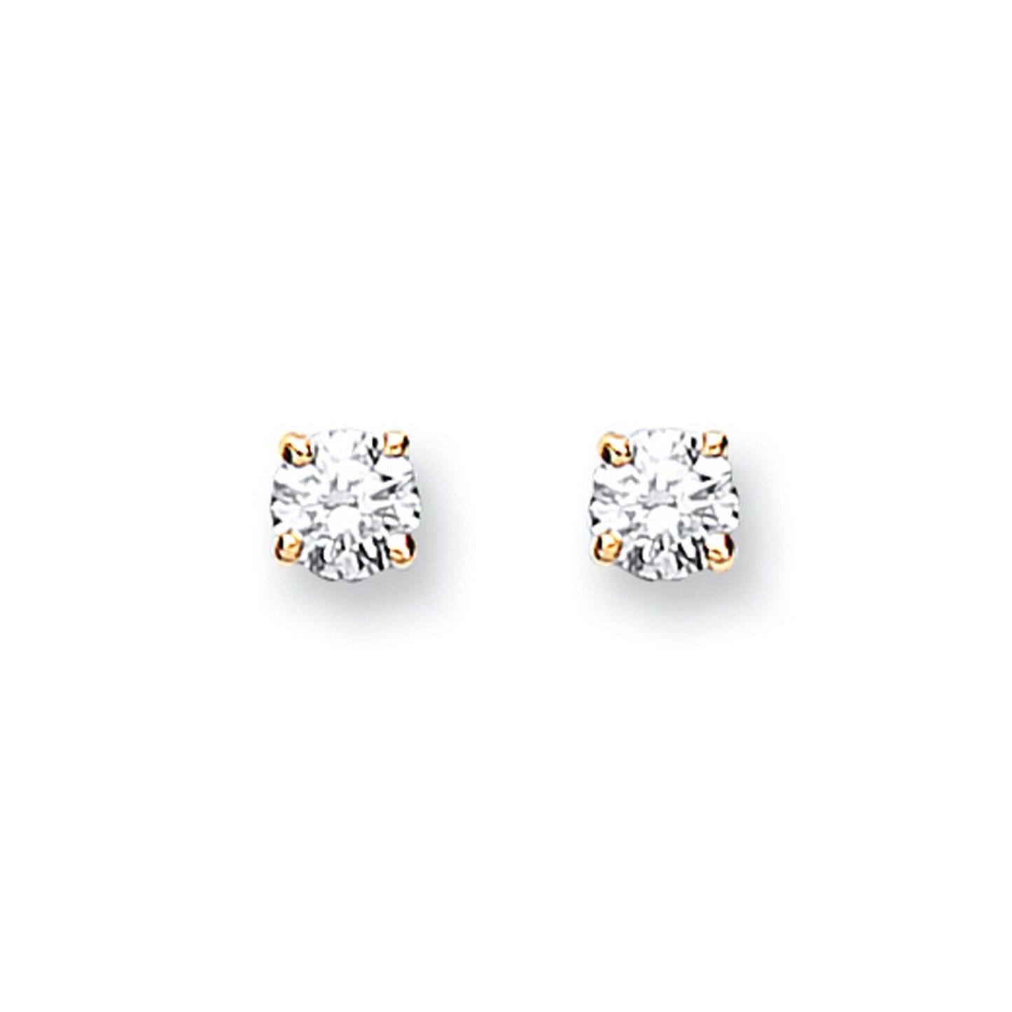 9ct Yellow Gold 0.15ct Claw Set Diamond Stud Earrings - Fine Ring - Certified Authentic – Luxury Jewellery by Imperial