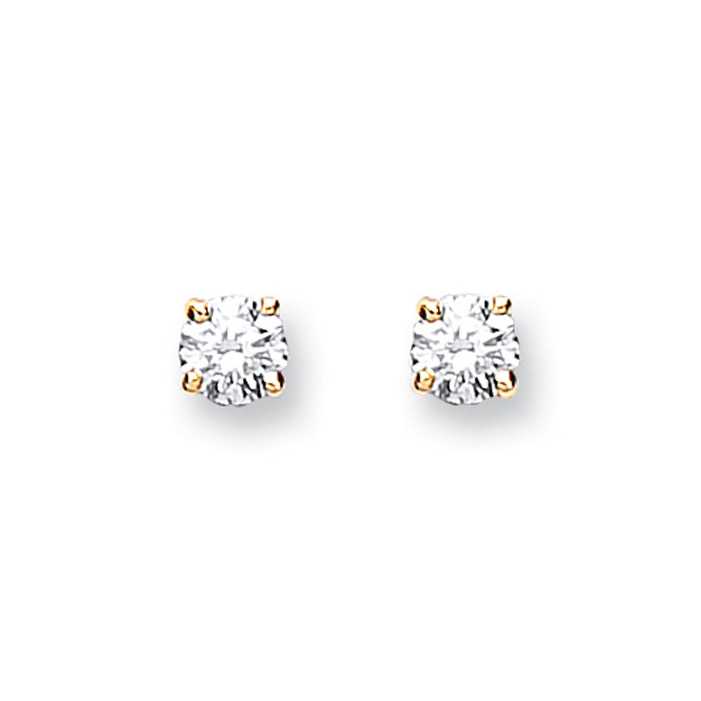 9ct Yellow Gold 0.20ct Claw Set Diamond Stud Earrings - Fine Ring - Certified Authentic – Luxury Jewellery by Imperial
