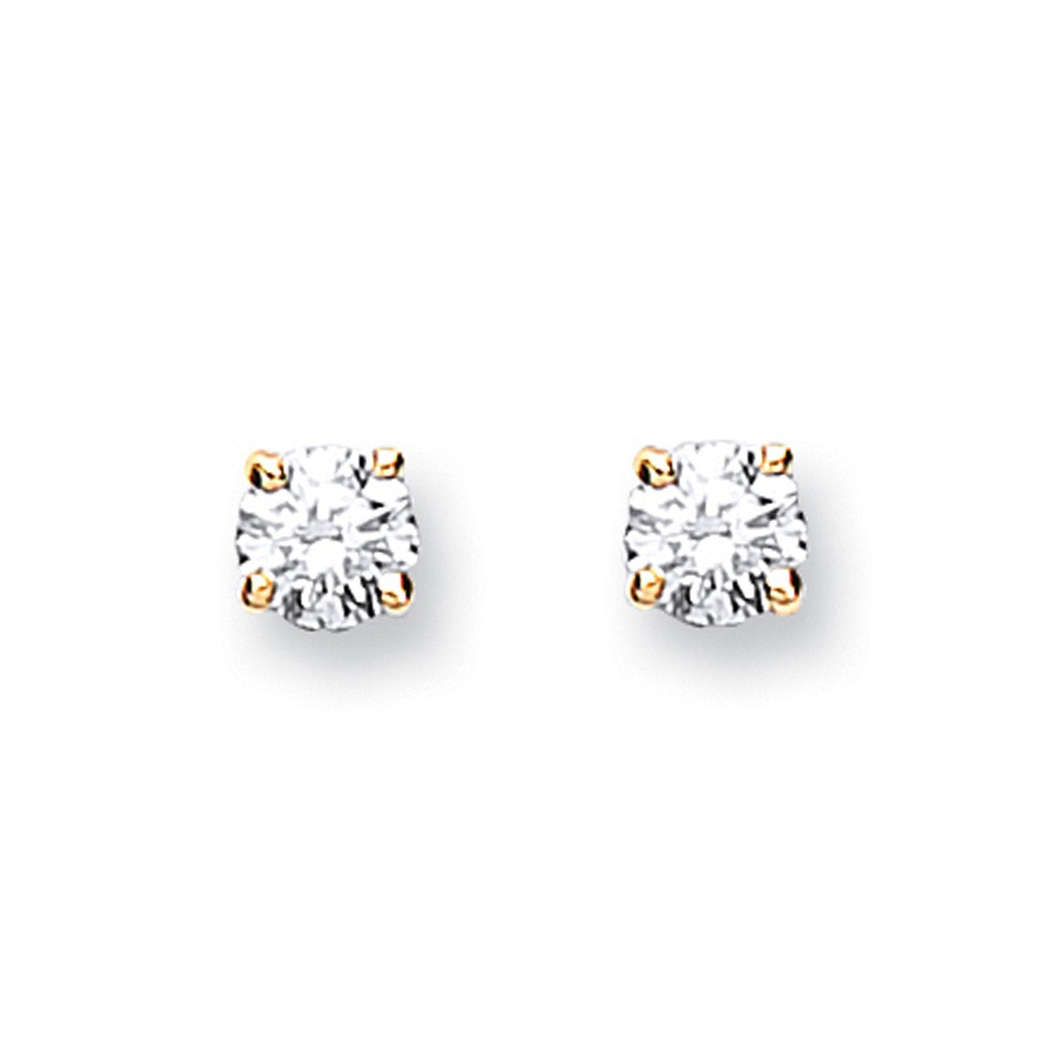 9ct Yellow Gold 0.25ct Claw Set Diamond Stud Earrings - Fine Ring - Certified Authentic – Luxury Jewellery by Imperial