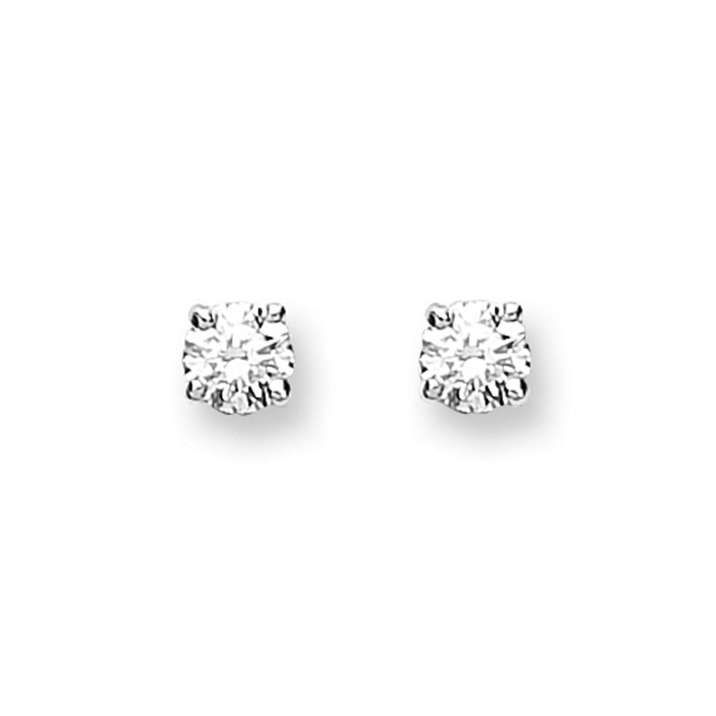 9ct White Gold 0.20ct Claw Set Diamond Stud Earrings - Fine Ring - Certified Authentic – Luxury Jewellery by Imperial
