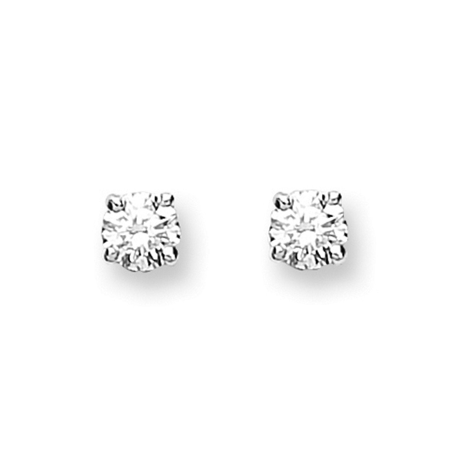 9ct White Gold 0.25ct Claw Set Diamond Stud Earrings - Fine Ring - Certified Authentic – Luxury Jewellery by Imperial