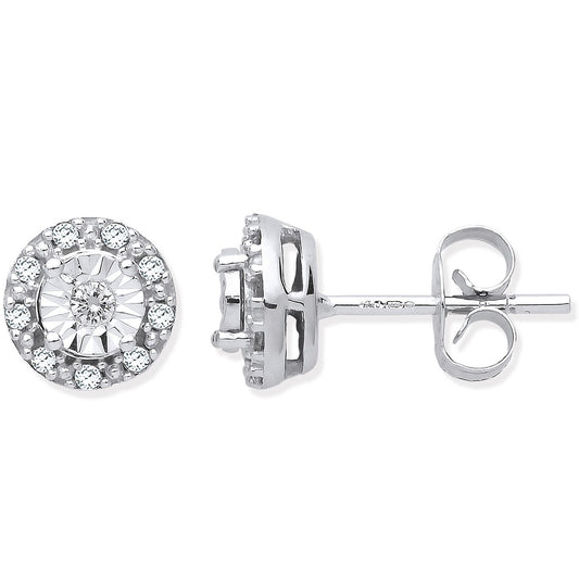 9ct White Gold 0.13ct Dia Stud Earrings - Fine Ring - Certified Authentic - Swiss Made – Luxury Jewellery by Imperial