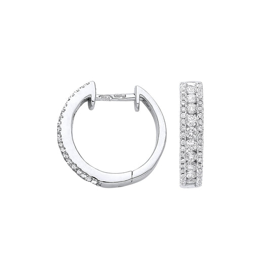 18ct White Gold 0.52ct Diamond Earrings