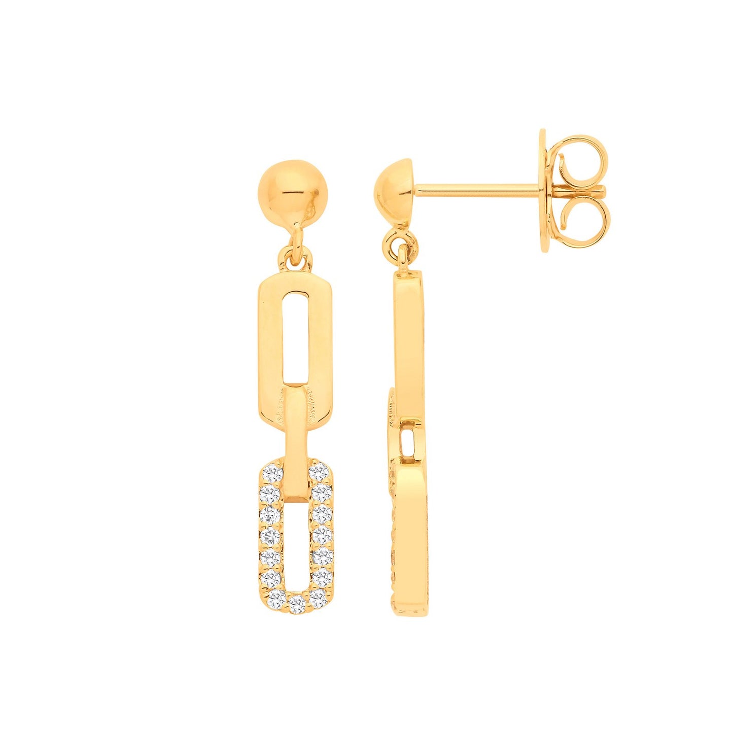 9ct Yellow Gold 0.18ctw Drop Earrings - Fine Ring - Certified Authentic - Swiss Made – Luxury Jewellery by Imperial Ti