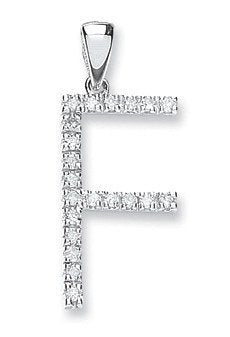 9ct White Gold 0.16ct Diamond F Initial - Luxury Watch - Certified Authentic - Swiss Made – Luxury Watch by Imperial T