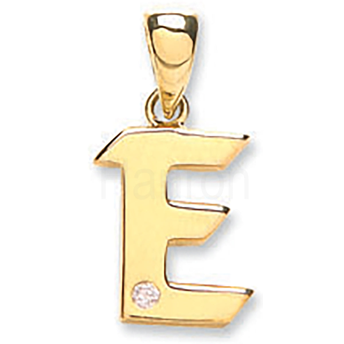 9ct Yellow Gold 0.01ct Diamond E Initial