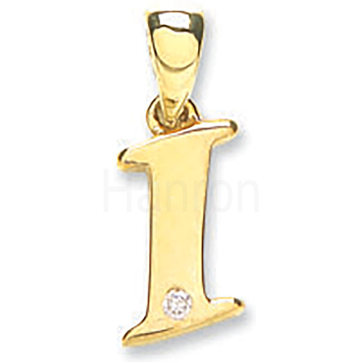 9ct Yellow Gold 0.01ct Diamond I Initial