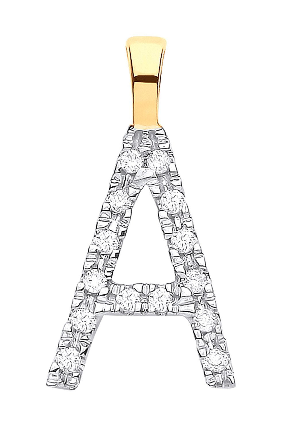 9ct Yellow Gold 0.05ct Diamond a Initial - Luxury Watch - Certified Authentic - Swiss Made – Luxury Watch by Imperial