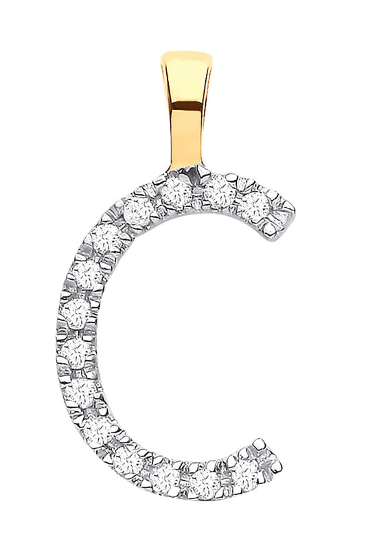 9ct Yellow Gold 0.05ct Diamond C Initial - Luxury Watch - Certified Authentic - Swiss Made – Luxury Watch by Imperial