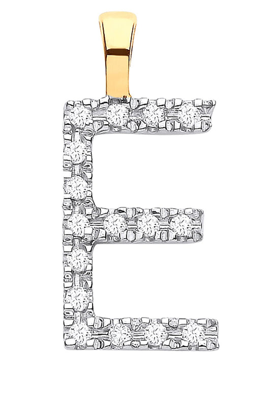 9ct Yellow Gold 0.05ct Diamond E Initial - Luxury Watch - Certified Authentic - Swiss Made – Luxury Watch by Imperial