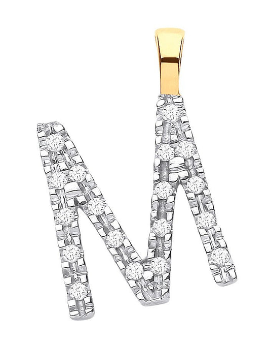 9ct Yellow Gold 0.05ct Diamond M Initial - Luxury Watch - Certified Authentic - Swiss Made – Luxury Watch by Imperial