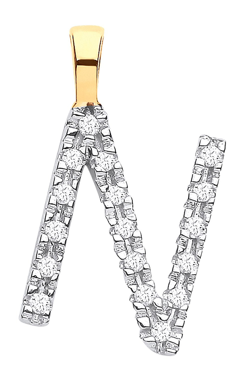 9ct Yellow Gold 0.05ct Diamond N Initial - Luxury Watch - Certified Authentic - Swiss Made – Luxury Watch by Imperial