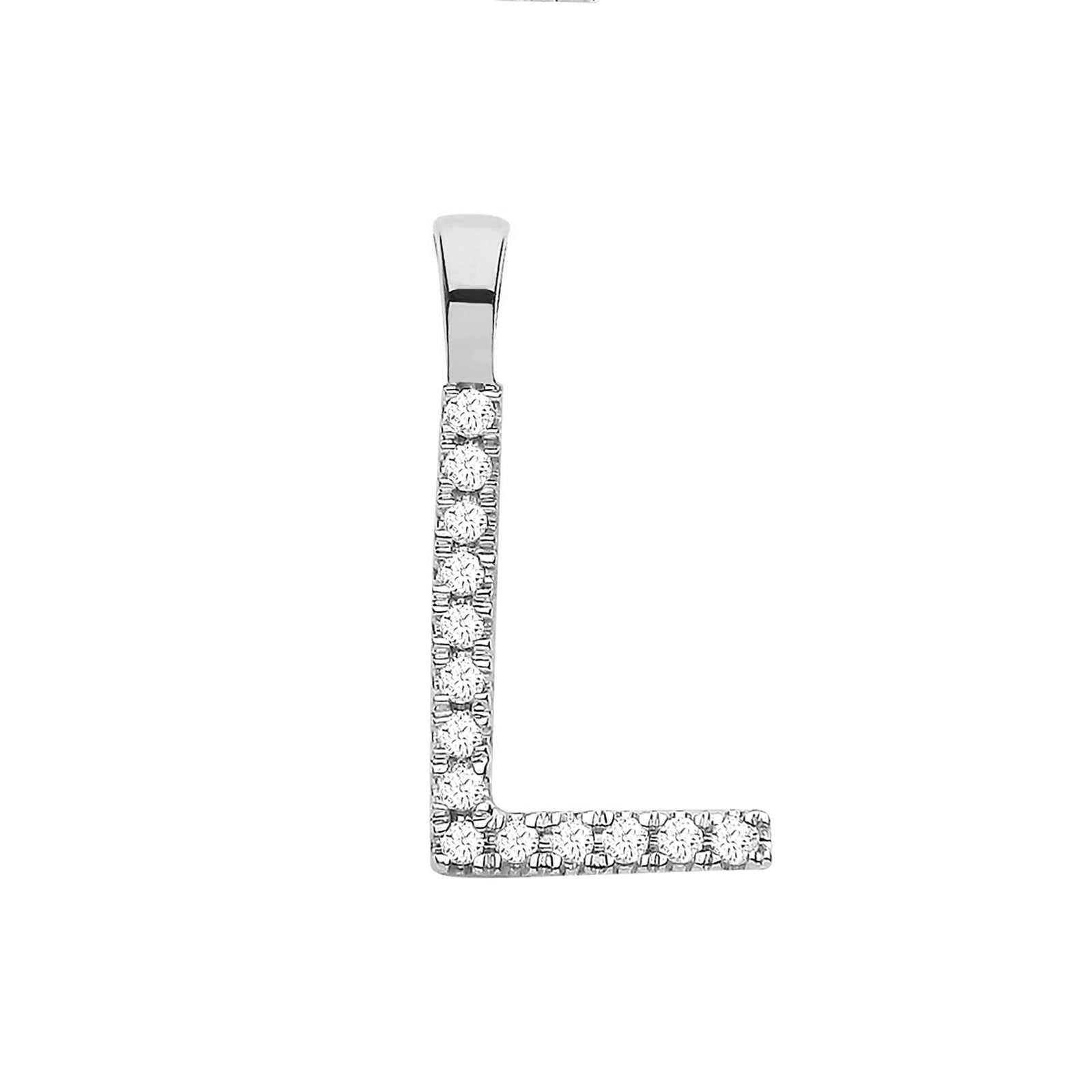 9ct White Gold 0.05ct Diamond L Initial - Luxury Watch - Certified Authentic - Swiss Made – Luxury Watch by Imperial T