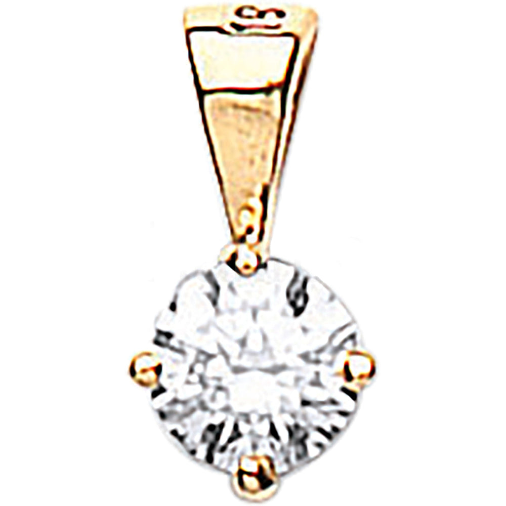 18ct Yellow Gold 0.15ct Claw Set Diamond Solitaire Pendant