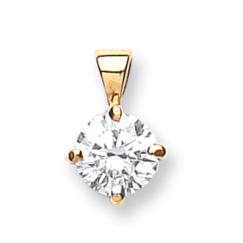 18ct Yellow Gold 0.50ct Claw Set Diamond Solitaire Pendant
