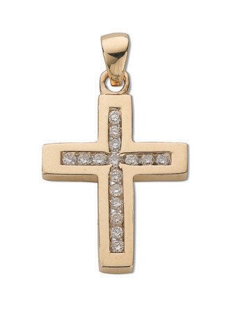 9ct Yellow Gold 0.32ct Diamond Cross - Luxury Watch - Certified Authentic - Swiss Made – Luxury Watch by Imperial Time