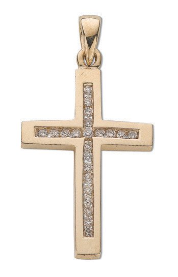9ct Yellow Gold 0.35ct Diamond Cross - Luxury Watch - Certified Authentic - Swiss Made – Luxury Watch by Imperial Time