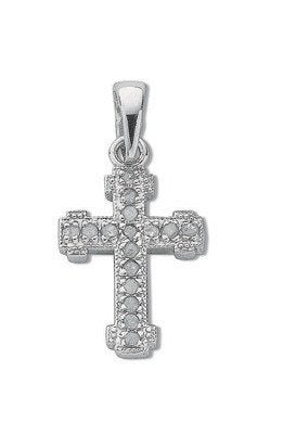 9ct White Gold 0.06ct Diamond Cross - Luxury Watch - Certified Authentic - Swiss Made – Luxury Watch by Imperial Time