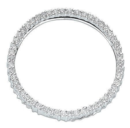 18ct White Gold 1.00ct Diamond Circle Pendant