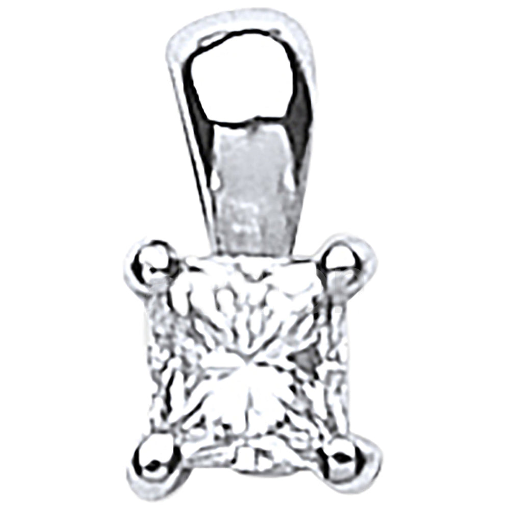 18ct White Gold 0.25ct H/VS Princess Cut Diamond Pendant