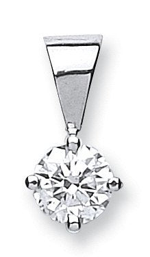 18ct White Gold 0.50ct Claw Set Diamond Solitaire Pendant